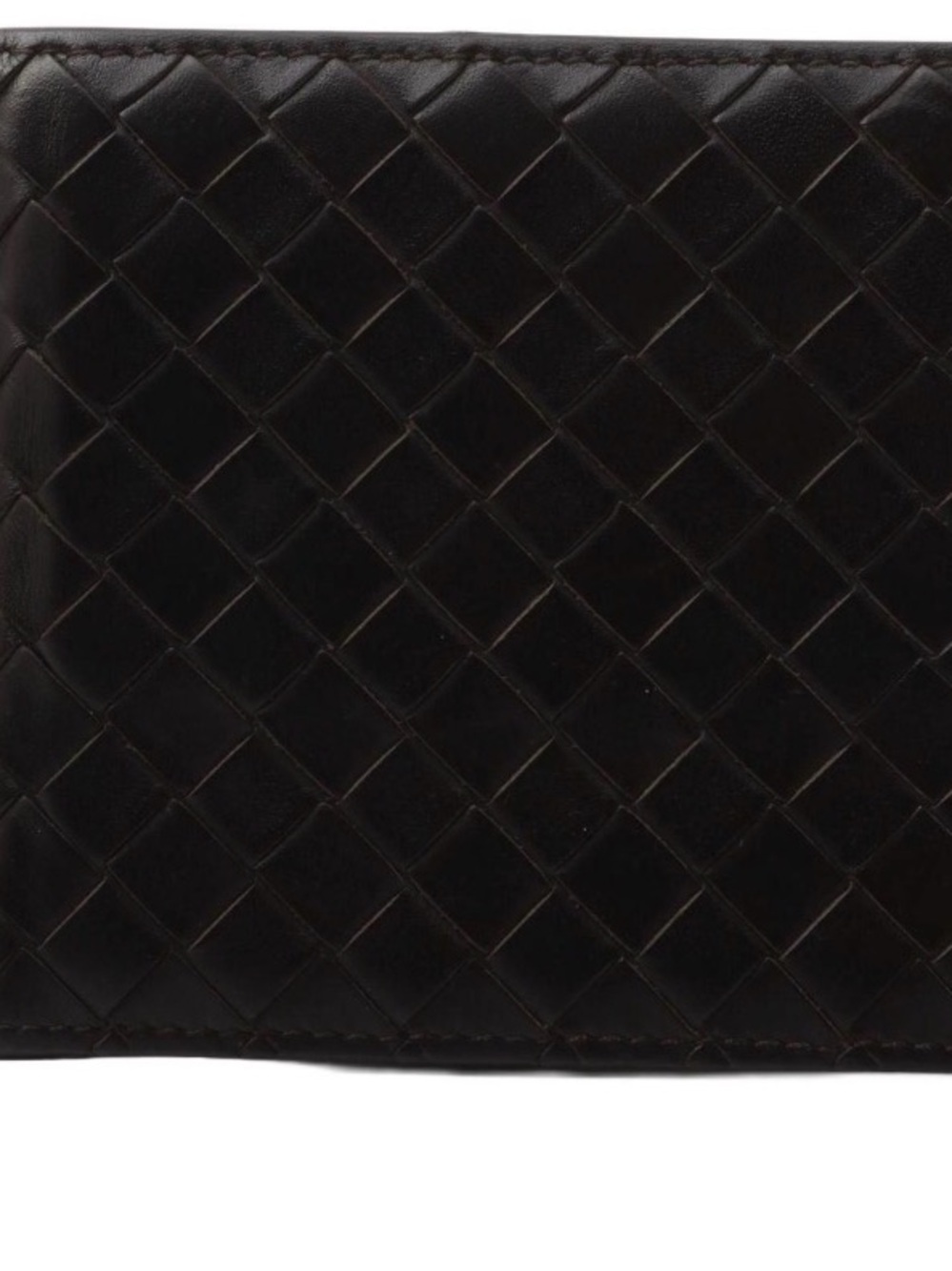 Bottega Veneta Black Intrecciato Leather Wallet